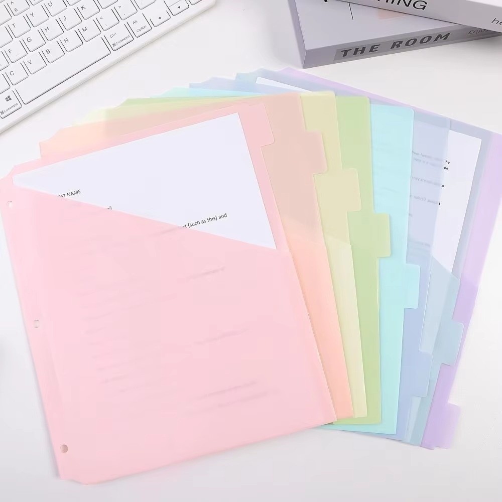 Tab Divider A4 - Séparateurs de classeur durables en plastique,