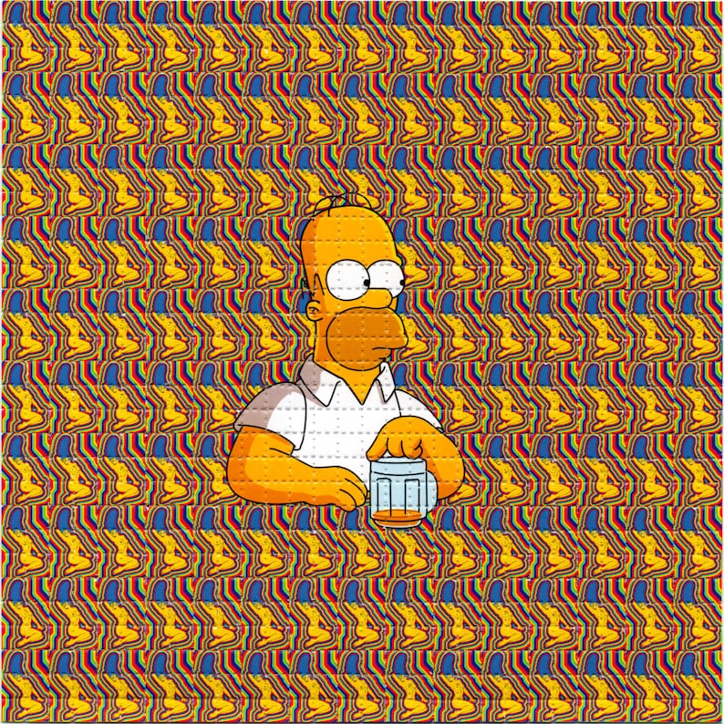 Ink Blotter Paper - Grand nu psychédélique LSD/sans acide buvard