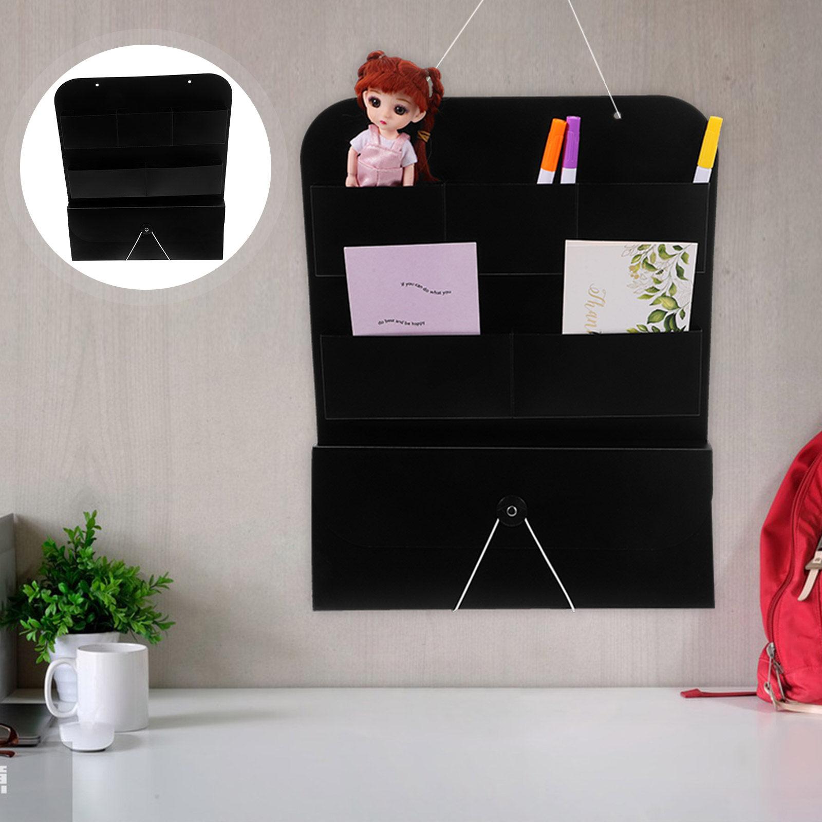 Magazine Holder Rack - Organisateur de fichiers mural suspendu en
