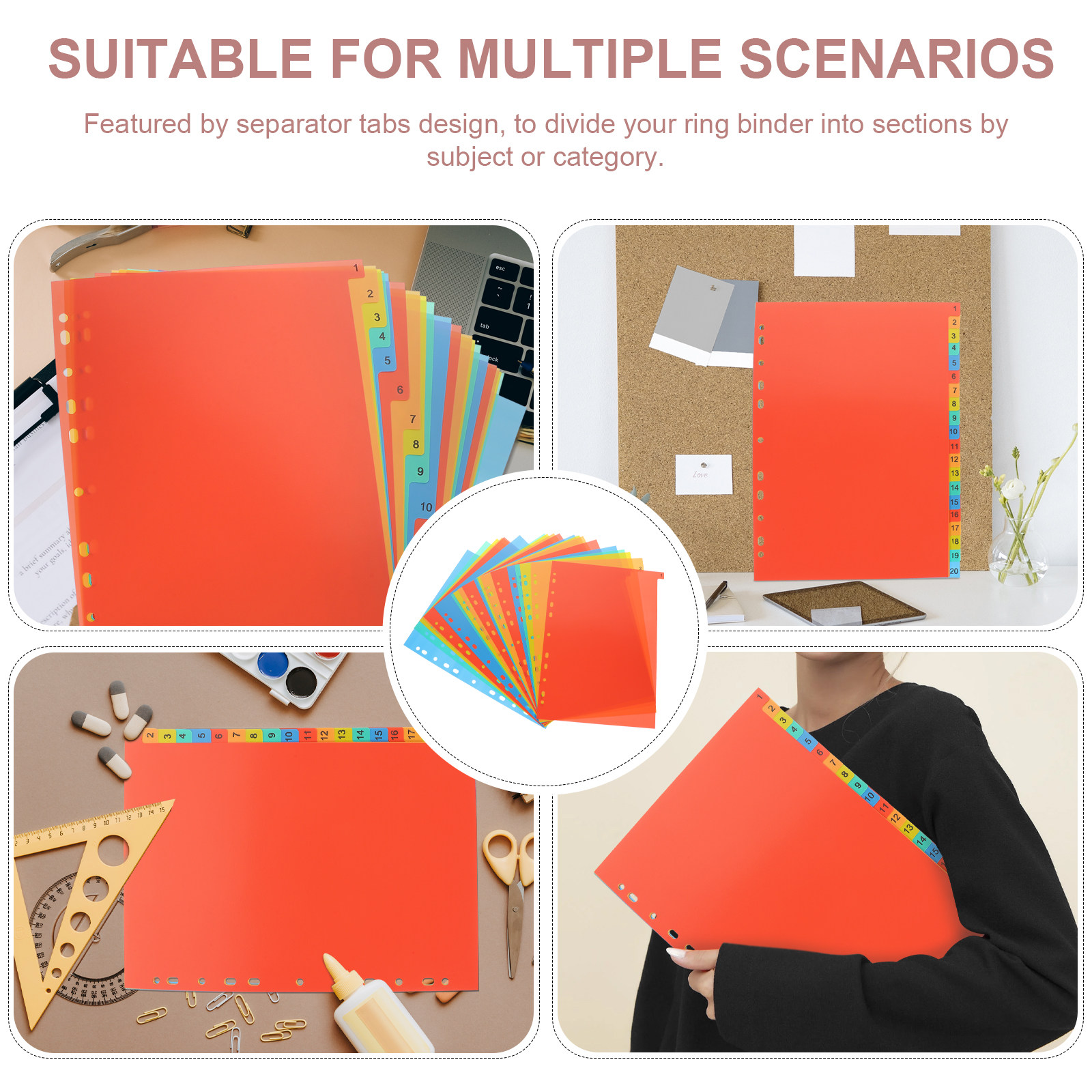 20 Feuilles de Séparateurs en  - Tab Divider A4 avis et prix