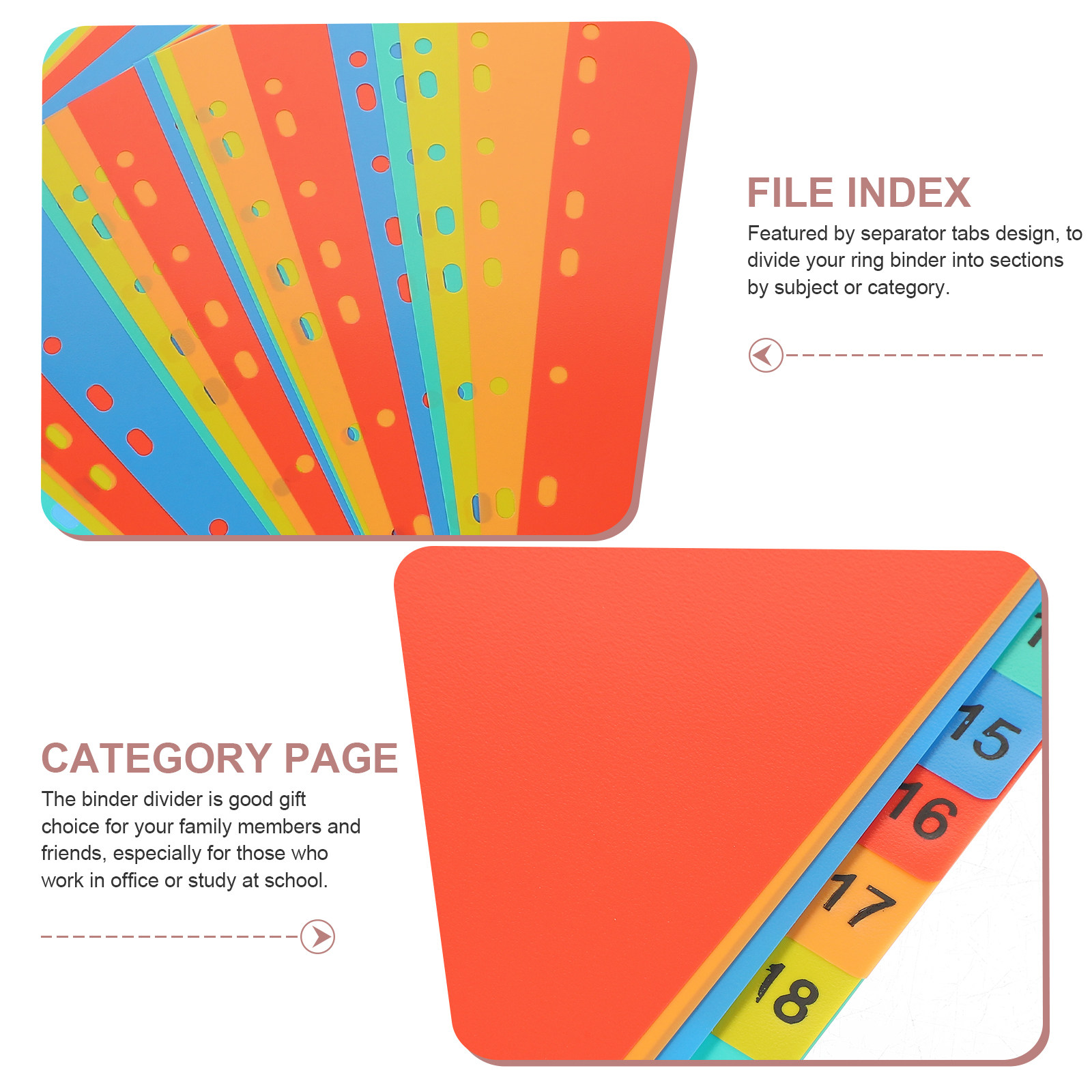 20 feuilles de séparateurs A4  - Tab Divider A4 avis et prix