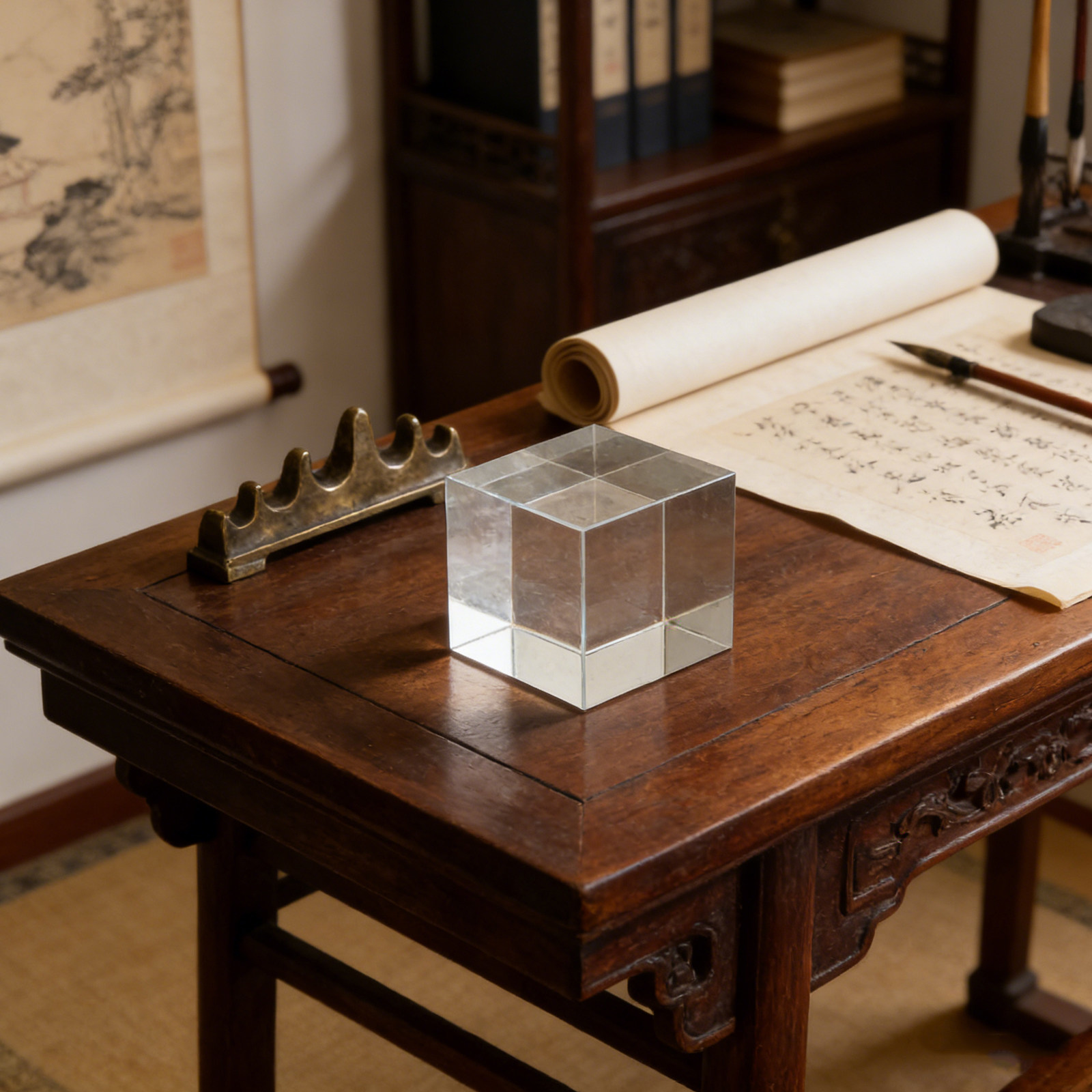 Presse-papiers carré en crista - Book Weight Glass avis et prix